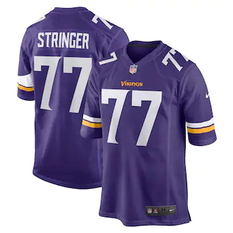 mens nike korey stringer purple minnesota vikings retired p